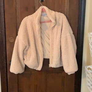 UO fluffy cropped jacket